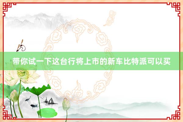 带你试一下这台行将上市的新车比特派可以买