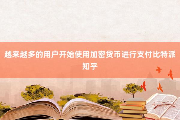 越来越多的用户开始使用加密货币进行支付比特派知乎