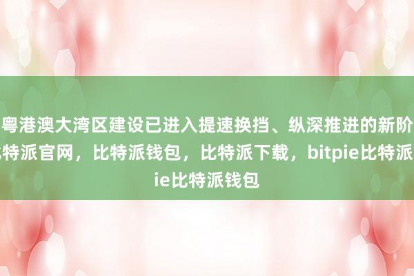 粤港澳大湾区建设已进入提速换挡、纵深推进的新阶段比特派官网，比特派钱包，比特派下载，bitpie比特派钱包