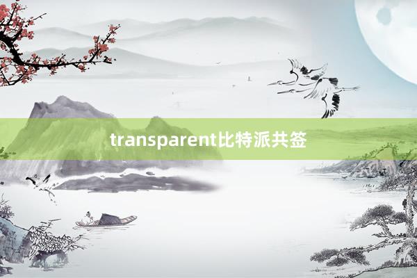 transparent比特派共签