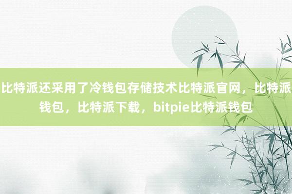 比特派还采用了冷钱包存储技术比特派官网，比特派钱包，比特派下载，bitpie比特派钱包