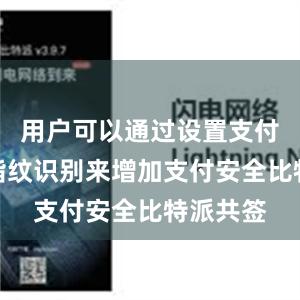 用户可以通过设置支付密码或指纹识别来增加支付安全比特派共签