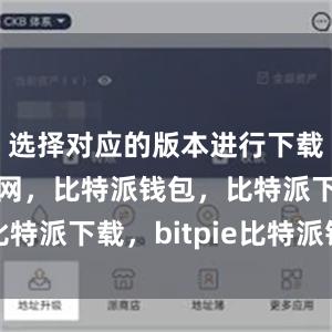 选择对应的版本进行下载比特派官网，比特派钱包，比特派下载，bitpie比特派钱包