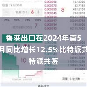 香港出口在2024年首5个月同比增长12.5%比特派共签